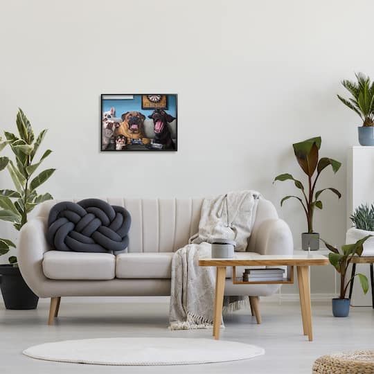 Stupell Industries Funny Dogs Playing Video Games Livingroom Pet Portrait in Frame Wall Art